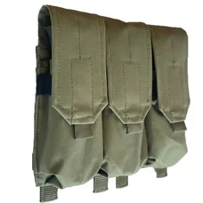 Подсумок тройной для магазинов АК закрыт с MOLLE олива МК