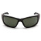 Очки защитные Venture Gear Tactical Howitzer Black (forest gray) Anti-Fog, чёрно-зелёные в чёрной оправе