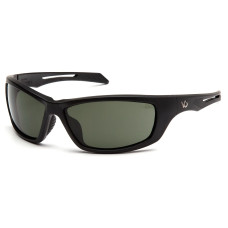 Очки защитные Venture Gear Tactical Howitzer Black (forest gray) Anti-Fog, чёрно-зелёные в чёрной оправе