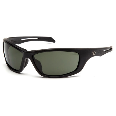 Очки защитные Venture Gear Tactical Howitzer Black (forest gray) Anti-Fog, чёрно-зелёные в чёрной оправе