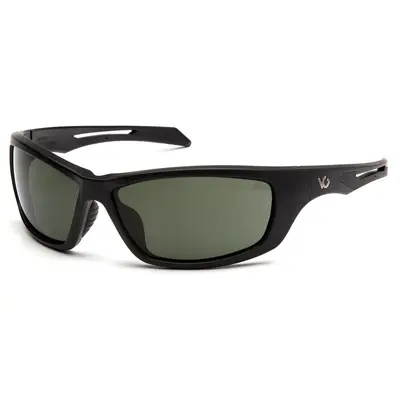 Очки защитные Venture Gear Tactical Howitzer Black (forest gray) Anti-Fog, чёрно-зелёные в чёрной оправе