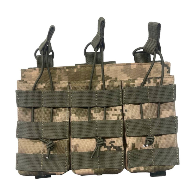 Подсумок под 3 магазина открытый Oxford/Cordura 600D на Molle Defender ММ-14