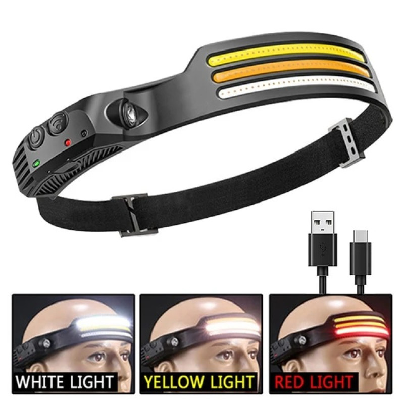Налобный фонарик аккумуляторный USB