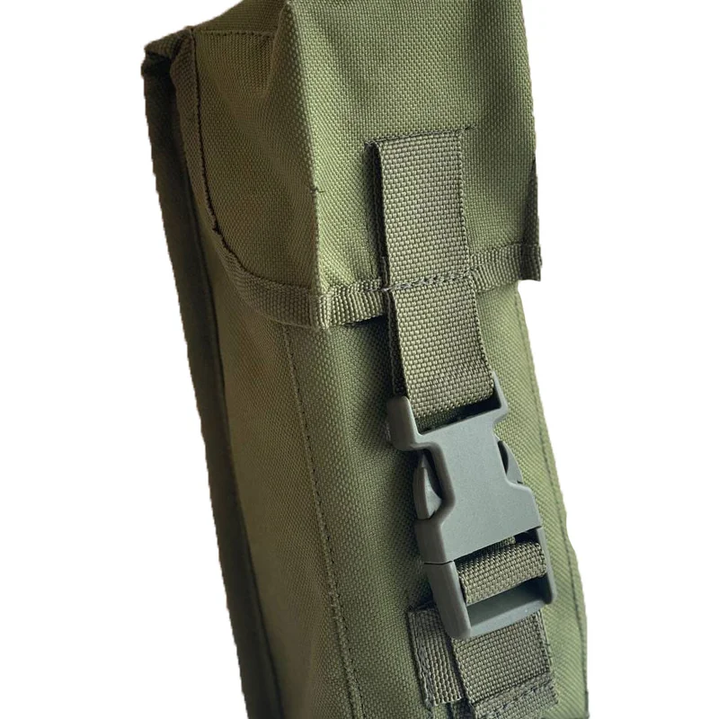 Подсумок для двух магазинов АК закрытого типа на фастексе на системе Molle МК (Олива)