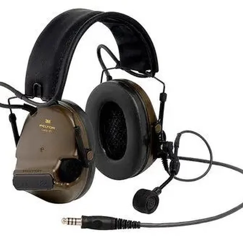 Военные наушники активные вертикальные 3M Peltor ComTac VI с 1 аудиовыходом J11