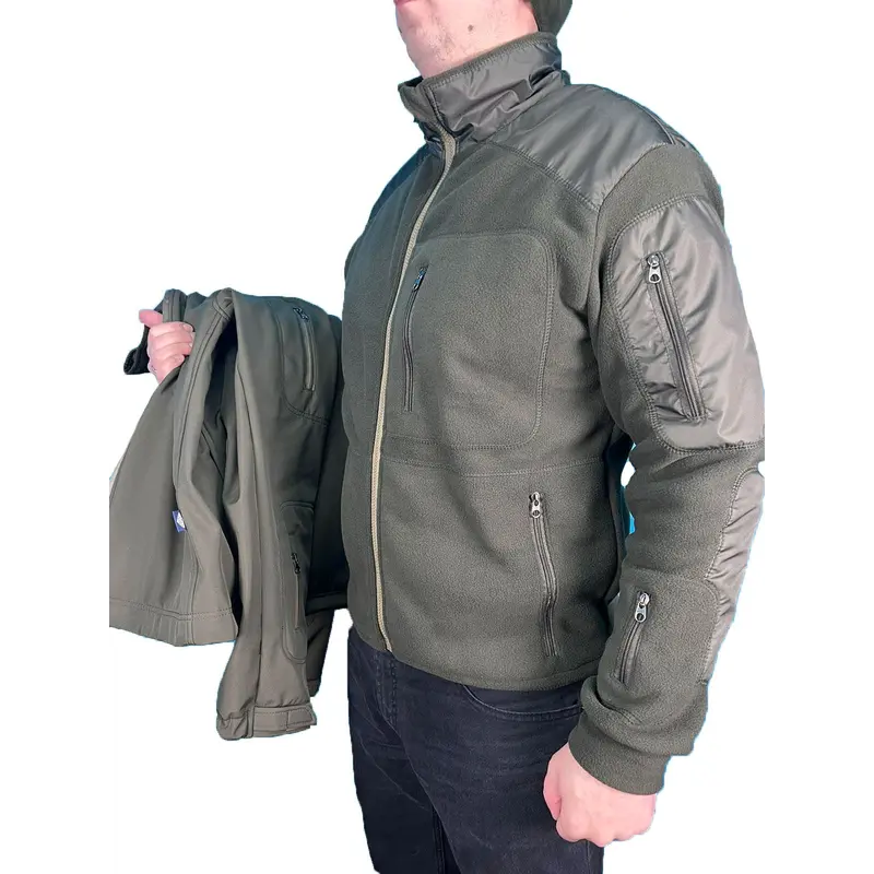 Куртка Soft Shell с флис кофтой Олива Pancer Куртка Soft Shell с флис кофтой Олива Pancer