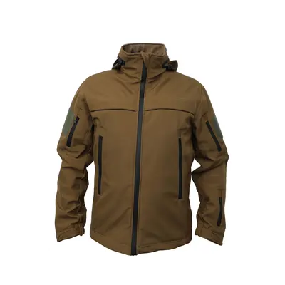 Куртка Soft Shell браун койот под кобуру Pancer