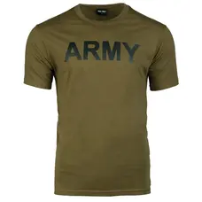 Футболка тактическая с принтом Army олива Mil Tec Германия