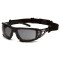 Очки защитные с уплотнителем Pyramex Fyxate (gray) H2MAX Anti-Fog, серые