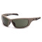 Очки защитные Venture Gear Tactical Howitzer Tan (forest gray) Anti-Fog, чёрно-зелёные в песочной оправе