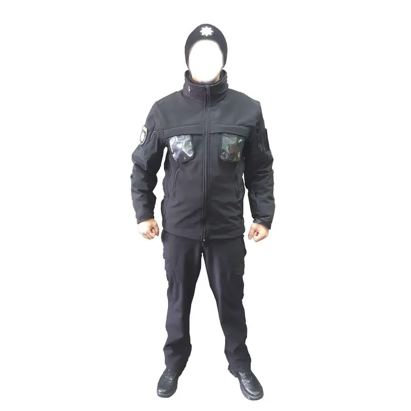 Костюм из softshell для полиции черный Костюм из softshell для полиции черный