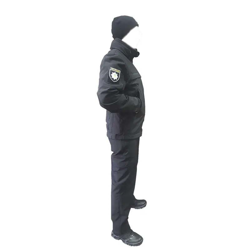 Костюм из softshell для полиции черный Костюм из softshell для полиции черный