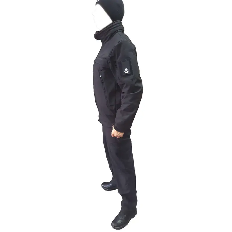 Костюм из softshell для полиции черный Костюм из softshell для полиции черный