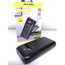 Power Bank Awei P 169K (20 000 mAh 22.5W) з Type-C та Lightning Cable Black