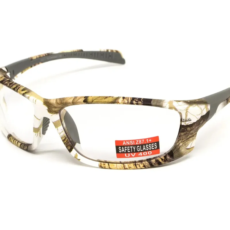 Очки защитные открытые Global Vision Hercules-5 White Camo (clear), прозрачные в камуфлированной оправе