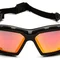 Очки защитные с уплотнителем Pyramex Highlander-PLUS (sky red mirror) Anti-Fog красные зеркальные