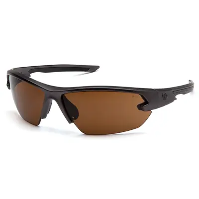 Очки защитные Venture Gear Tactical Semtex 2.0 Gun Metal (bronze) Anti-Fog коричневые в оправе цвета тёмный металлик