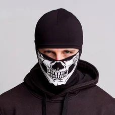 Балаклава Pancer Protection с принтом Череп черная