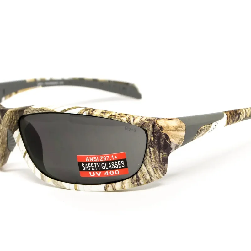 Очки защитные открытые Global Vision Hercules-5 White Camo (gray), серые в камуфлированной оправе