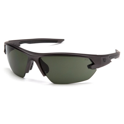 Очки защитные Venture Gear Tactical Semtex 2.0 Gun Metal (forest gray) Anti-Fog чёрно-зелёные в оправе цвета тёмный металлик