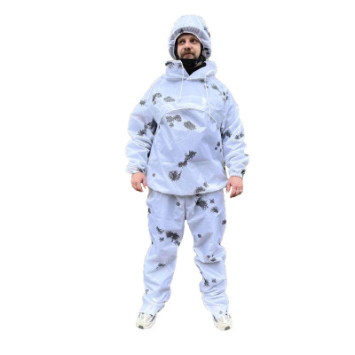 Маскировочный Белый костюм Клякса. 3 в 1. Куртка, штаны, кавер Pancer Protection 46