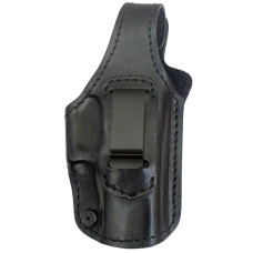 Кобура поясная кожаная формованная со скобой Glock 17