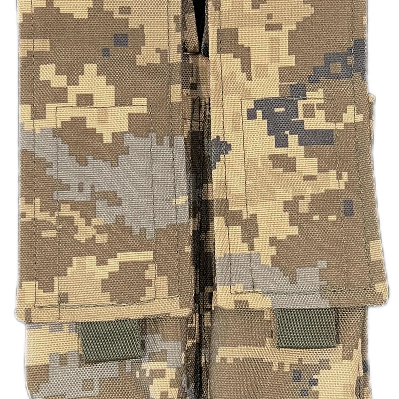 Подсумок закрытый двойной для 2 магазинов АК ТТХ Cordura 500D пиксель