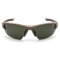Очки защитные открытые Venture Gear Tactical Semtex 2.0 Tan (forest gray) Anti-Fog чёрно-зелёные в песочной оправе