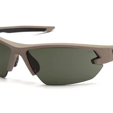 Очки защитные открытые Venture Gear Tactical Semtex 2.0 Tan (forest gray) Anti-Fog чёрно-зелёные в песочной оправе