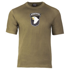 Футболка с принтом 101st Airborne олива Mil Tec Германия XL