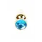 Boss Jewellery Gold Butt Light Blue - Анальна пробка з кристалом, 9,5х3 см (блакитний)