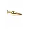 Boss Jewellery Gold Butt Light Blue - Анальна пробка з кристалом, 9,5х3 см (блакитний)