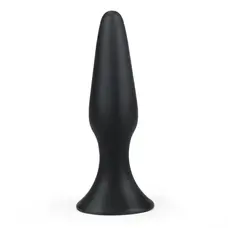 LoveToy Lure Me Large Anal Plug - силиконовая анальная пробка, 12.5х3 см (чёрный)