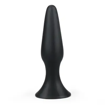 LoveToy Lure Me Large Anal Plug – силіконова анальна пробка, 12.5х3 см (чорний)