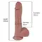 Фаллоимитатор Erospace Natural Play Silicone Dildo D5, 22 см