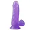 LoveToy Jelly Studs Crystal Dildo Small 6" - Фаллоимитатор с мошонкой, 15 см