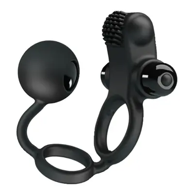 LyBaile Pretty Love Vibro Penis Sleeve Black IV - Эрекционное виброкольцо, 20.3х6.3 см