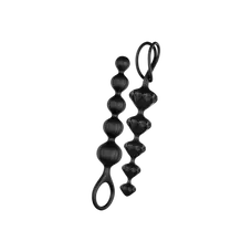 Satisfyer Love Beads Silicone - анальні ланцюжки, 20.5х3.4 см (чорний)