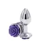 Ns Novelties Rose Buttplug S - Анальная пробка, 6,35х2,7 см, (серебристая с фиолетовым)