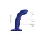 Насадка для страпона з подвійною точковою пульсацією Strap-On-Me Tapping Dildo Wave, М