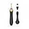 Zalo Bess Pin Point Vibrator - Изысканный вибратор для клитора с насадками, 22х3.3 см (чёрный)