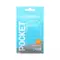 TENGA Pocket Wave Line - Карманный мини-мастурбатор, 7.5х5.5 см (голубой)