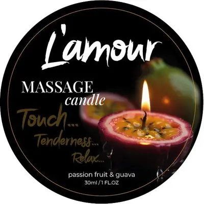 Масажна свічка L'amour Massage Candle Passion Fruit & Guava, 30 мл (маракуя)