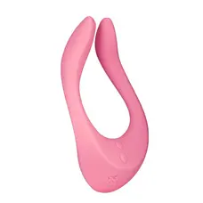 Satisfyer Partner Multifun 2-багатофункціональний вібратор для пар, 13х7х3. 5 см (рожевий)