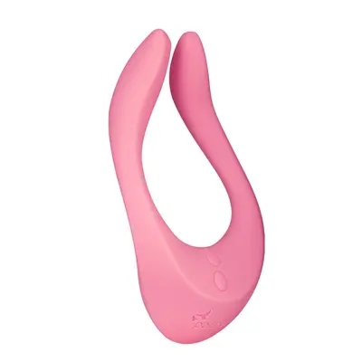 Satisfyer Partner Multifun 2-багатофункціональний вібратор для пар, 13х7х3. 5 см (рожевий)