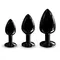 Dorcel - Diamond Plug - Металлическая анальная пробка с украшением в виде кристалла (чёрная) L
