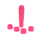 Toy Joy Funky Massager - Вибромассажер с насадками, 10х2.5 см (розовый)