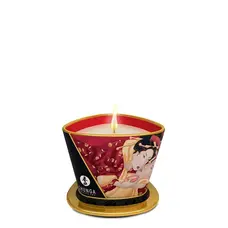 Shunga Massage Candle - Масажна свічка з ароматом полуниці, 170 мл