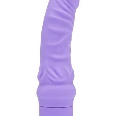 Get Real Mini Classic G-spot Vibrator - Реалистичный вибратор с венами, 17 см (пурпурный)