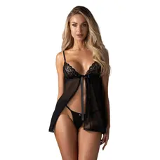 Сорочка беби-долл Obsessive Blomentis babydoll & thong, XL/2XL